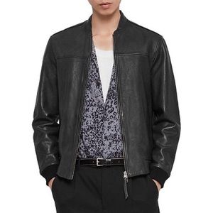 All Saints Marsh Black Leather Jacket